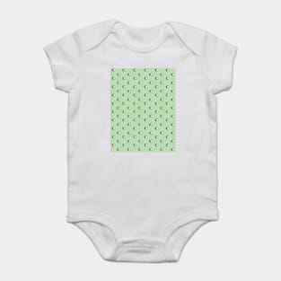 Light Green Retro Aesthetic stars / VSCO stars Baby Bodysuit